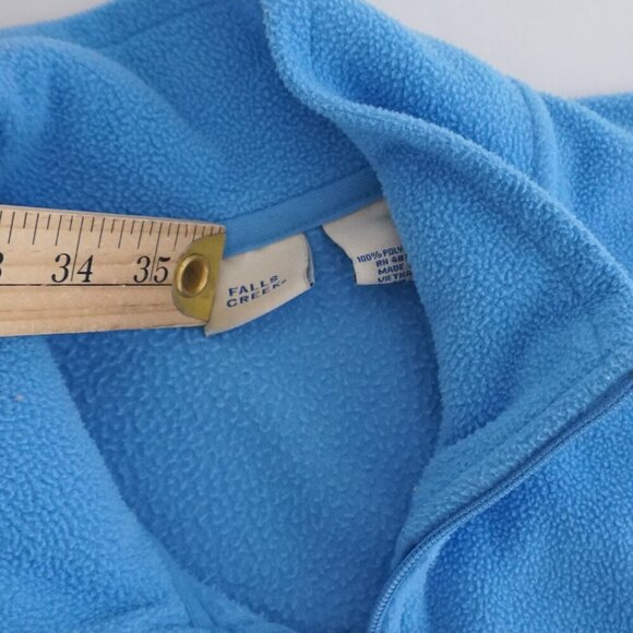 Vintage Falls Creek Blue Outdoor Hiking Fleece Zip Up Cardigan  Sweater Xl - Picture 9 of 9